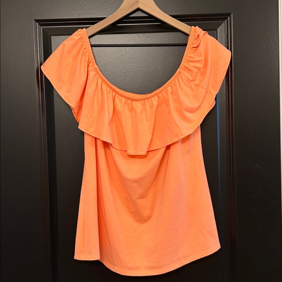 NWOT Lilly Pulitzer La Fortuna Off-the-shoulder Top In Cantaloupe XL - Picture 1 of 5
